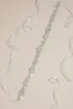 Marquise Crystal-Embellished Ribbon Sash
