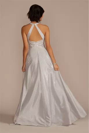 Metallic Glitter Knit Embellished A-Line - Image 2