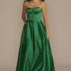 Spaghetti Strap Satin Corset Ball Gown